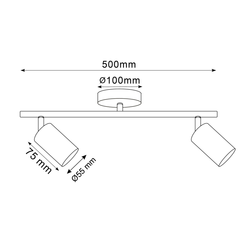 LED RGBW dimbare spot GOLDI 2xGU10/6,5W/230V 2700-6500K Wi-Fi goudkleurig