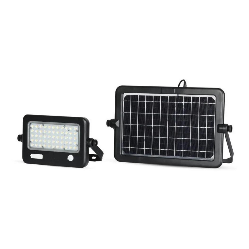 Dimbare LED Solar Schijnwerper met Sensor LED/10W/3,7V 4000K IP65 + USB poort