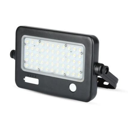 Dimbare LED Solar Schijnwerper met Sensor LED/10W/3,7V 4000K IP65 + USB poort