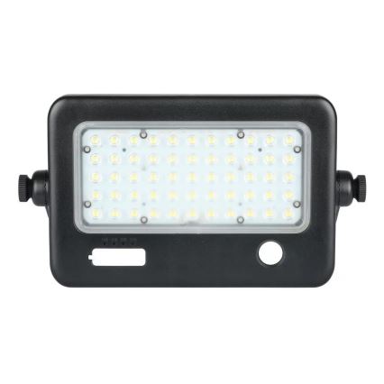 Dimbare LED Solar Schijnwerper met Sensor LED/10W/3,7V 4000K IP65 + USB poort