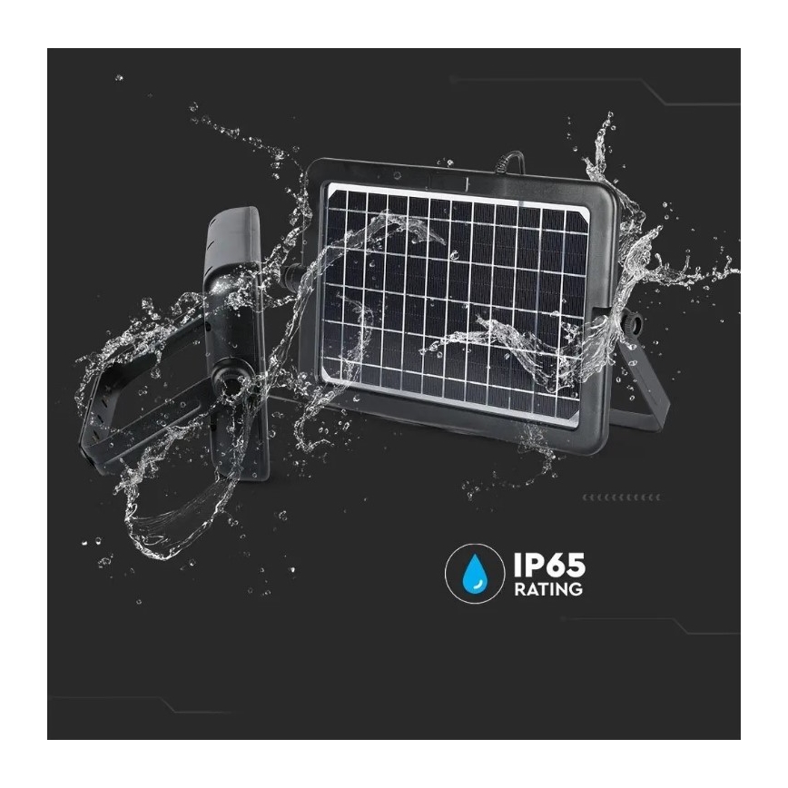 Dimbare LED Solar Schijnwerper met Sensor LED/10W/3,7V 4000K IP65 + USB poort