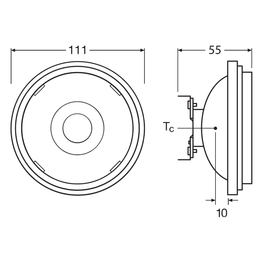 Dimbare LED-spot AR111 G53/7,2W/12V 1800-2700K 24° CRI 90 - Ledvance