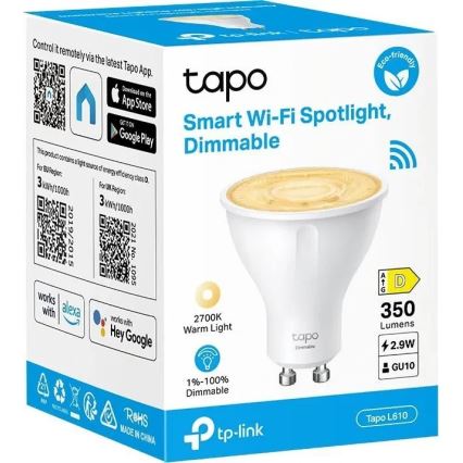 Dimbare LED-spot GU10/2,9W/230V 2700K Wi-Fi - TP-Link