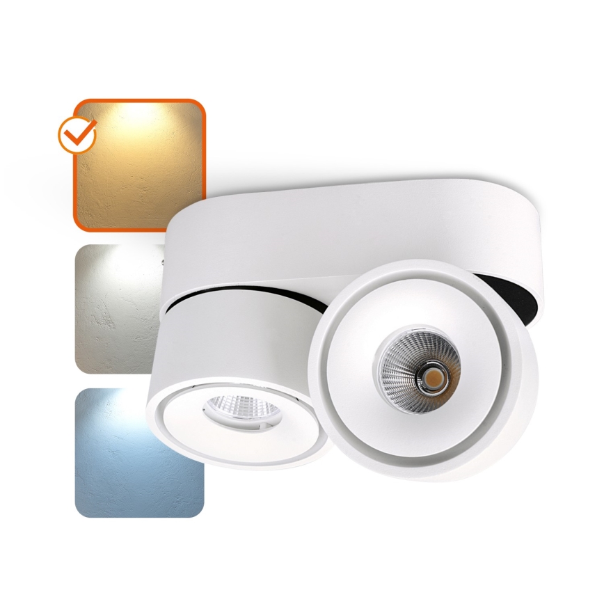 Dimbare LED Spot LAHTI MINI 2xLED/9W/230V 3000K CRI 90 wit