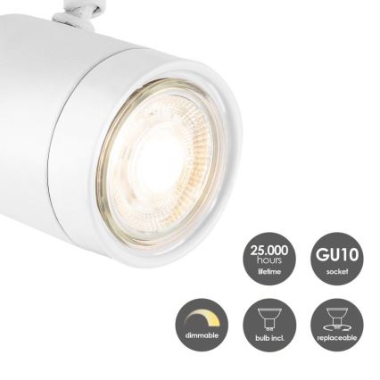 Dimbare LED Spot MANU 1xGU10/5,8W/230V wit