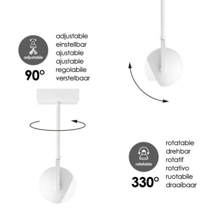 Dimbare LED Spot NOP 1xGU10/5,8W/230V wit