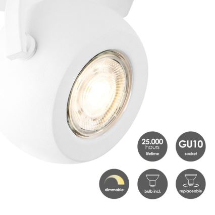 Dimbare LED Spot NOP 1xGU10/5,8W/230V wit