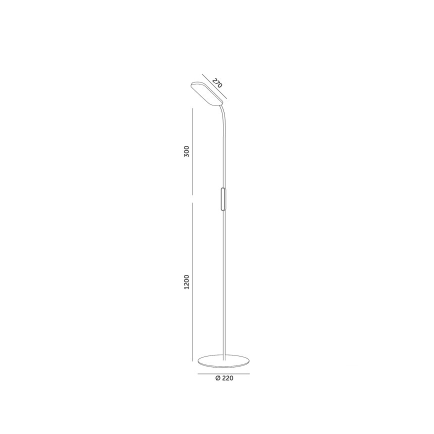 Dimbare LED Staande lamp TEILO LED/10W/230V 3000/4000/6500K zwart + afstandsbediening