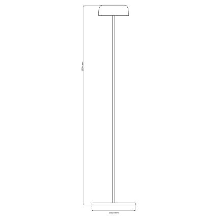 LED Dimbaar aanraken buitenshuis Staande lamp TRYPOLIS LED/2W/5V USB 1800 mAh IP44 zwart