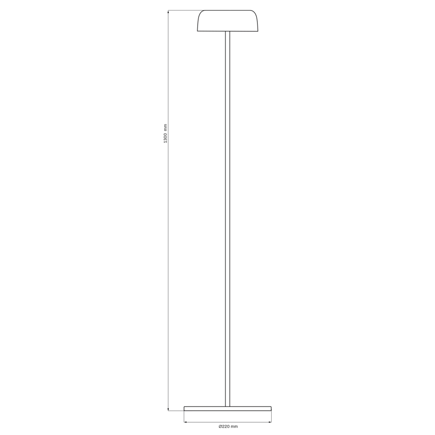 LED Dimbaar aanraken buitenshuis Staande lamp TRYPOLIS LED/2W/5V USB 1800 mAh IP44 zwart
