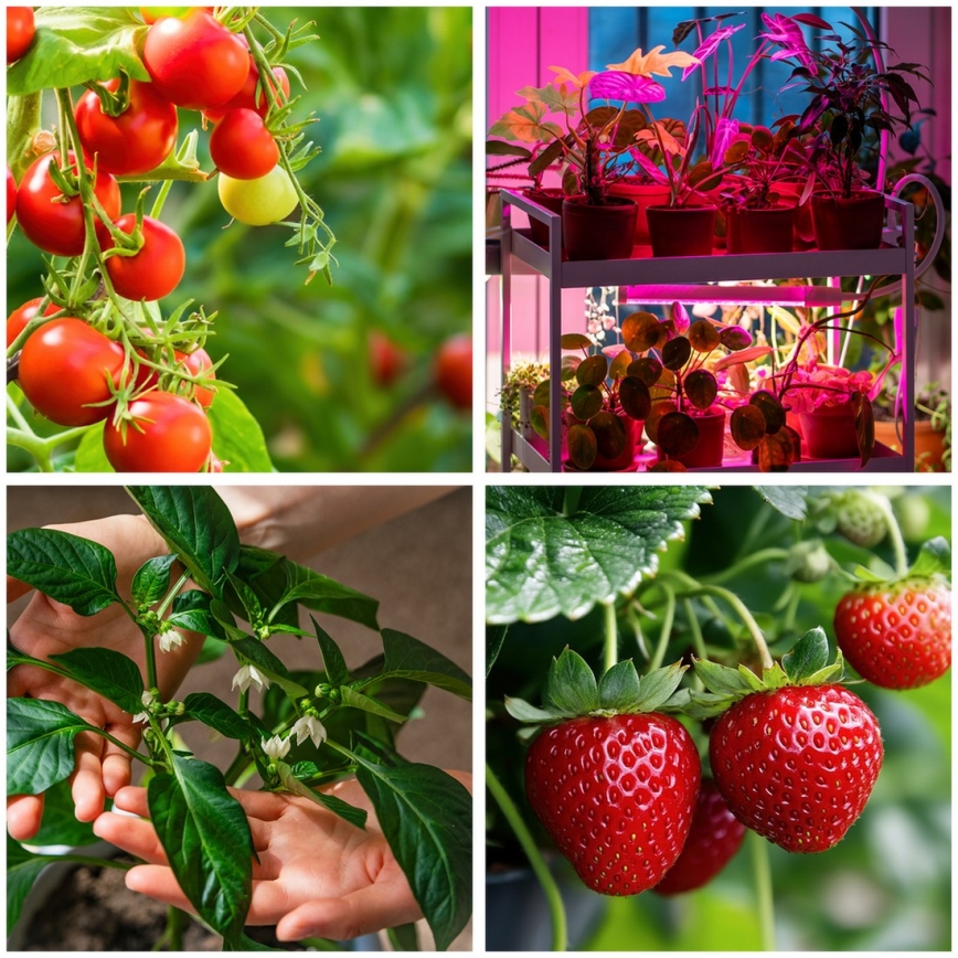 LED Dimbaar flexibel Staande lamp voor het kweken van planten VITARO 4xLED/7,5W/230V zwart