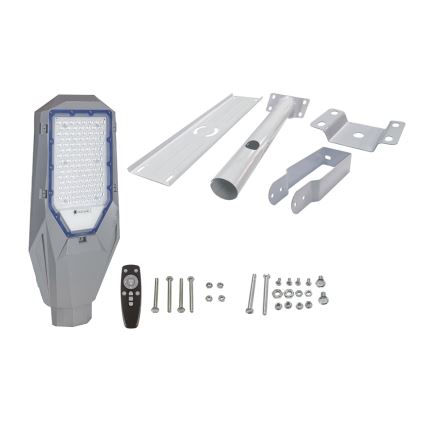 LED-dimbare straatlamp met schemersensor en zonnepaneel LED/200W/20000 mAh 6500K IP65 grijs