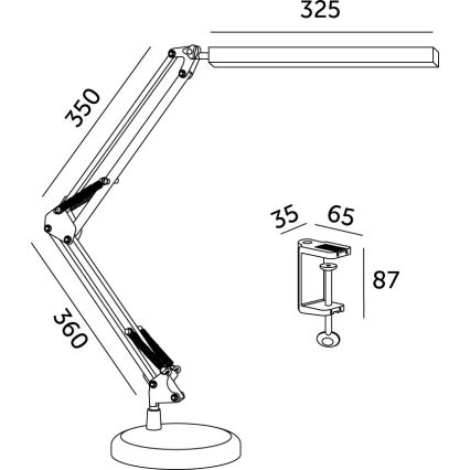 Dimbare LED tafellamp 2in1 USB TENUIX LED/14W/5V 3000-6000K
