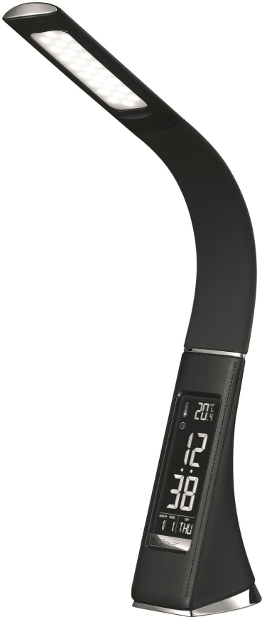 Dimbare LED-tafellamp met aanraakbediening en display LED/10W/5V, zwart