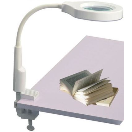 Dimbare LED tafellamp met bifocale loep LED/6W/230V 6000-7000K wit