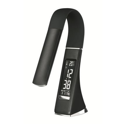 Dimbare LED-tafellamp met aanraakbediening en display LED/10W/5V, zwart