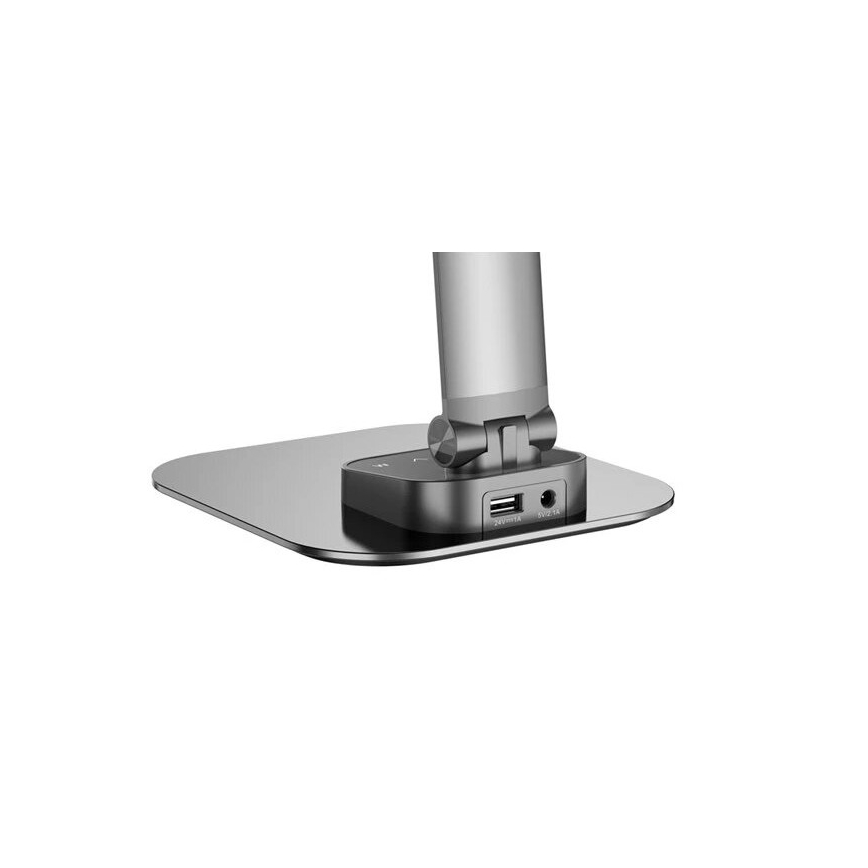 Dimbare LED tafellamp met USB LED/7,5W/230V 3000K/4000K/5500K antraciet