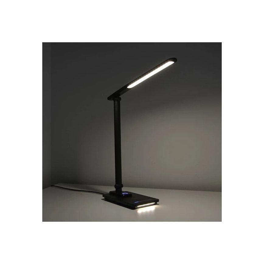 Dimbare LED tafellamp met USB LED/9W/230V 3000K/4000K/5500K zwart