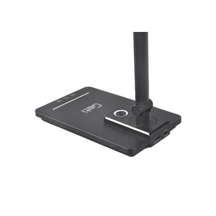 Dimbare LED tafellamp met USB LED/9W/230V 3000K/4000K/5500K zwart