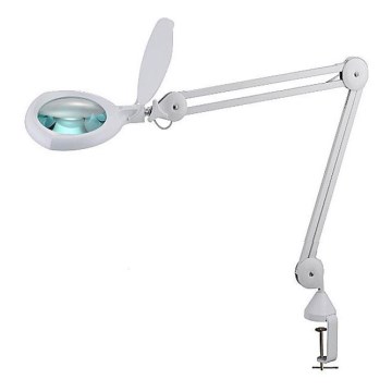 Dimbare LED Tafellamp met Vergrootglas en Clip LED/8W/12/230V