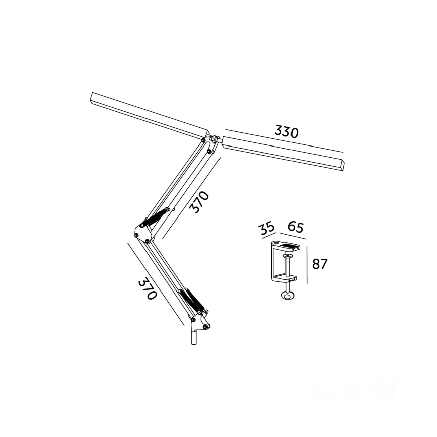 Dimbare LED tafellamp TENUIX DUO 2xLED/14W/230V 3000-6000K
