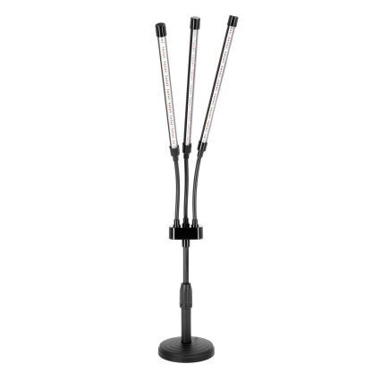LED Dimbaar flexible tafellamp voor het kweken van planten VITARO 3xLED/10W/230V zwart