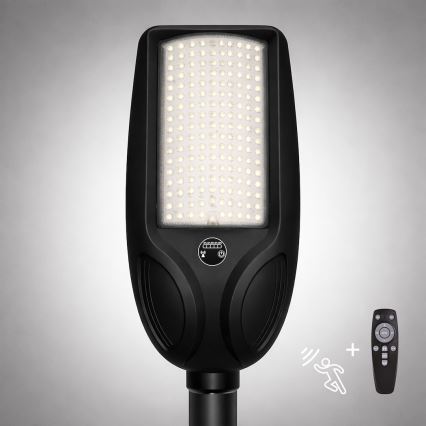 LED dimbare zonne-straatlamp met sensor VENICE LED/200W/3,2V 12000 mAh IP65 zwart + afstandsbediening