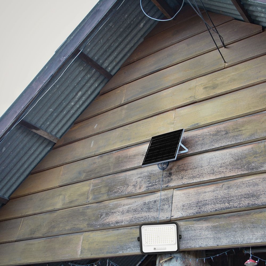 Dimbare zonne-LED-schijnwerper LED/300W/3,2V 2000-8000K IP65 15000 mAh zwart + afstandsbediening