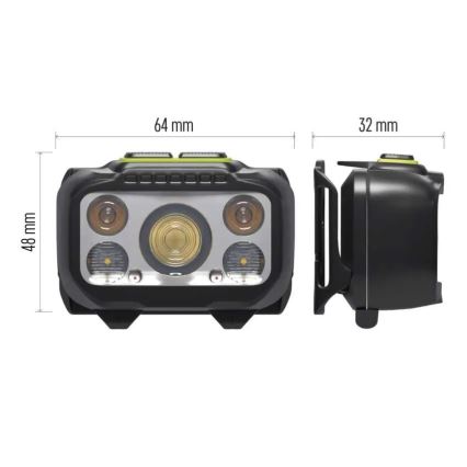 Dimbare oplaadbare hoofdlamp LED/3xAAA/1000 mAh 3,7V