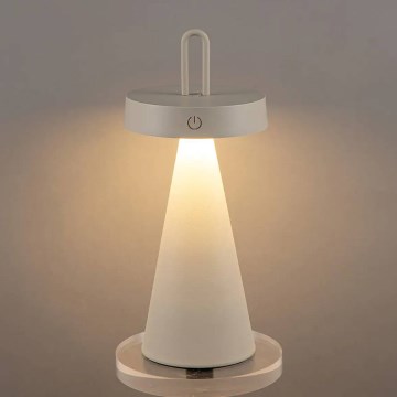 Dimbare oplaadbare LED-buitentafellamp met aanraakbediening HALO LED/1,5W/3,7V 3000 mAh IP44 grijs