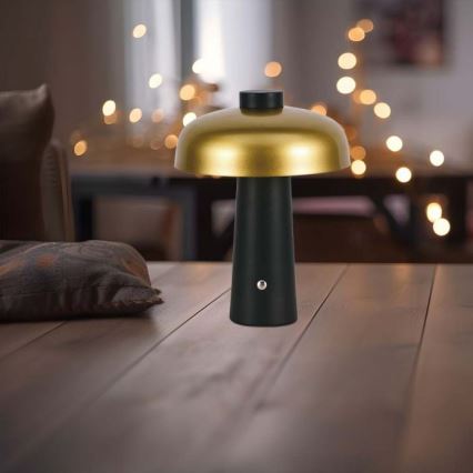 LED Dimbare Oplaadbare Touch Tafellamp LED/3W/5V 3000-6000K 1800 mAh zwart/goud