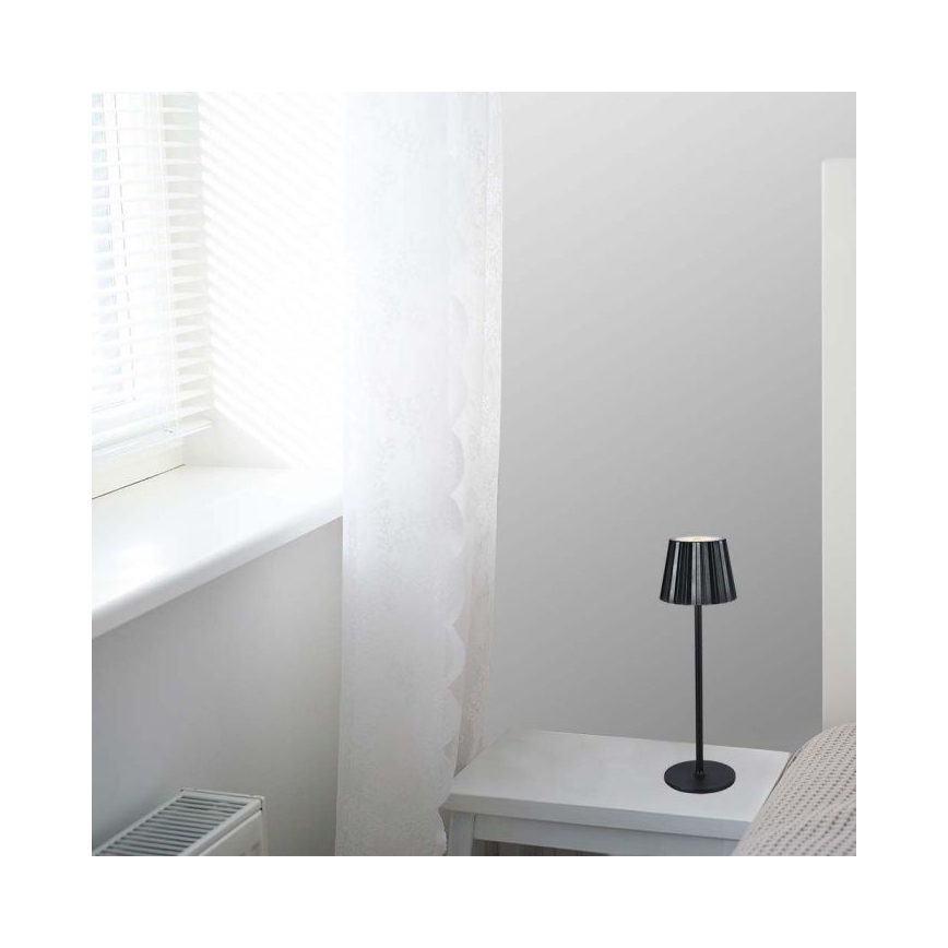 LED Dimbare Oplaadbare Touch Tafellamp LED/4W/5V 3000-6000K 1800 mAh Zwart