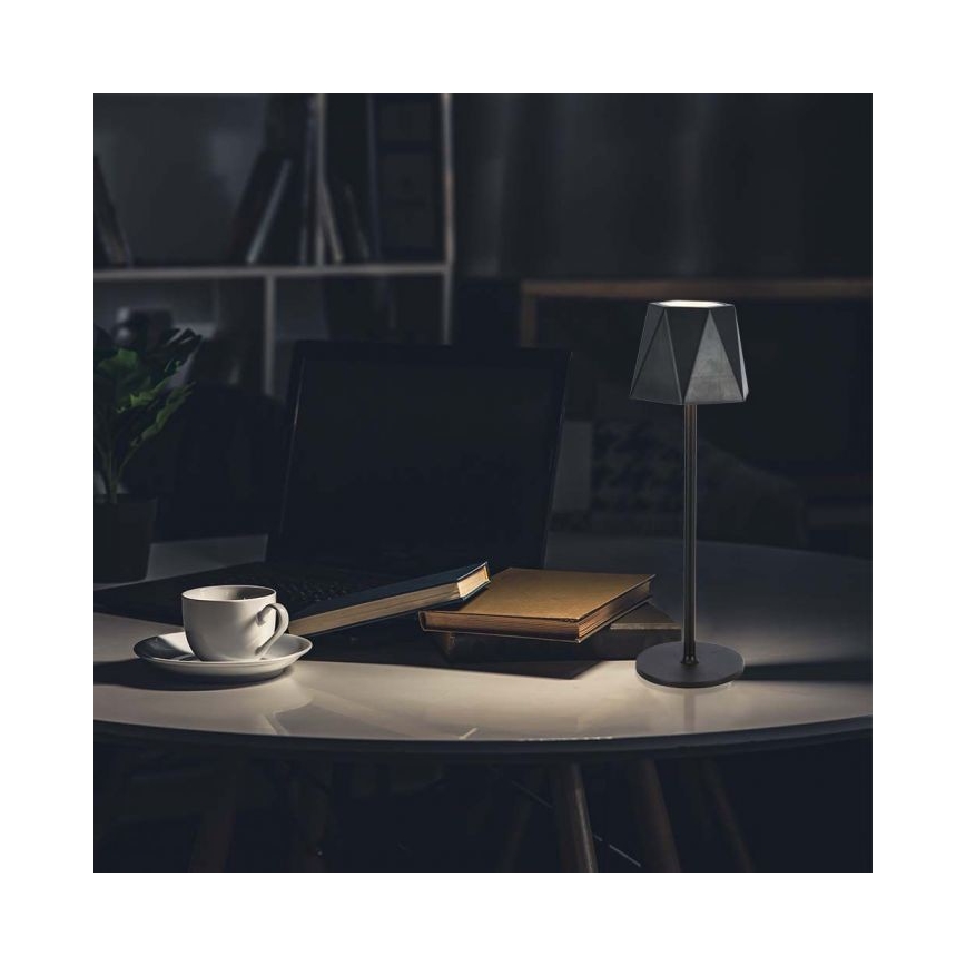LED Dimbare Oplaadbare Touch Tafellamp LED/4W/5V 3000-6000K 1800 mAh Zwart