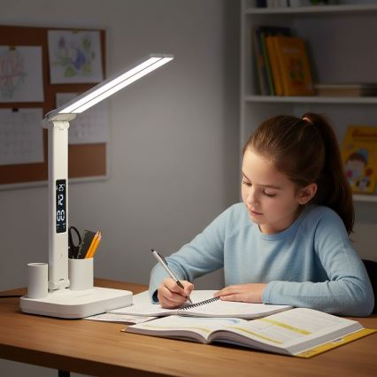 LED-dimbare oplaadbare bureaulamp NOBLITE P LED/5W/5V 3000/4000/6000K 2200 mAh wit
