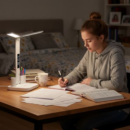LED-dimbare oplaadbare bureaulamp NOBLITE P LED/5W/5V 3000/4000/6000K 2200 mAh wit
