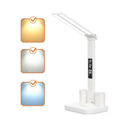 LED-dimbare oplaadbare bureaulamp NOBLITE P LED/5W/5V 3000/4000/6000K 2200 mAh wit