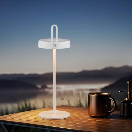LED dimbare oplaadbare touch-tafellamp voor buiten SHINE LED/1,5W/3,7V 3000 mAh IP44 wit