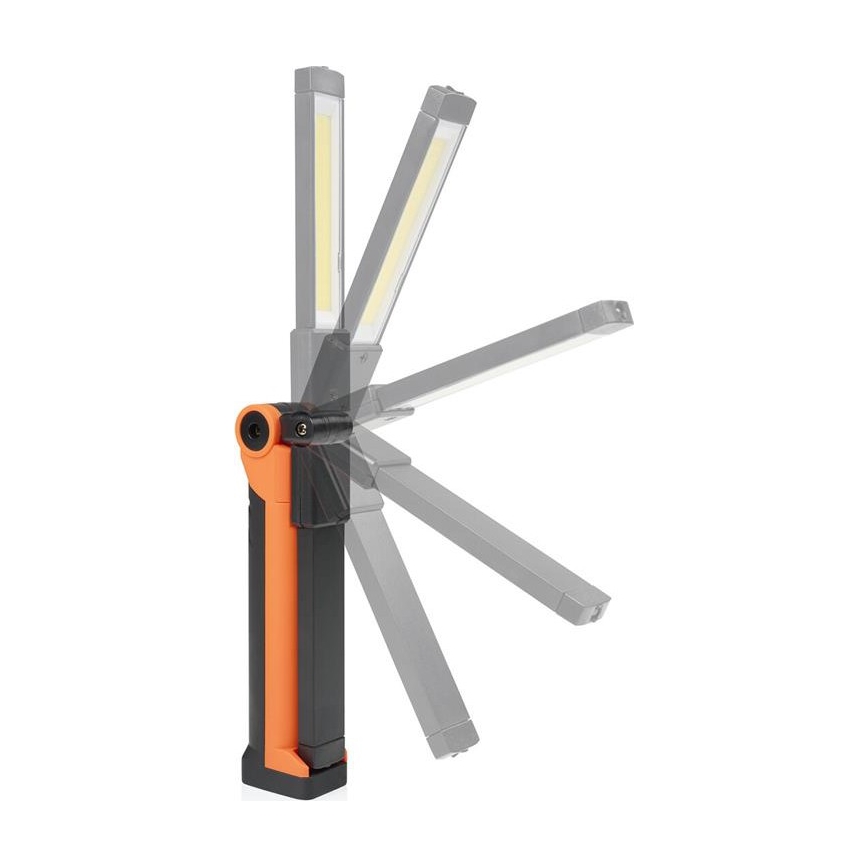 Dimbare oplaadbare LED-werklamp LED/3W/5V 6500K 2000 mAh oranje/zwart