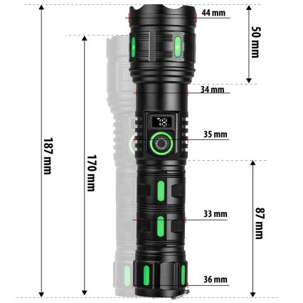 Dimbare oplaadbare LED-lamp met powerbankfunctie LED/20W/5V IP44 1200 lm 5000 mAh