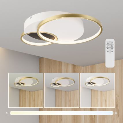 Dimbare plafondlamp BENITO LED/31W/230V 3000-6500K wit/goud
