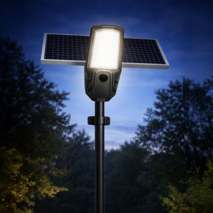 Dimbare LED-straatlamp met sensor en zonnepaneel KOBRA LED/400W/3,2V 24000 mAh IP65 antraciet + afstandsbediening