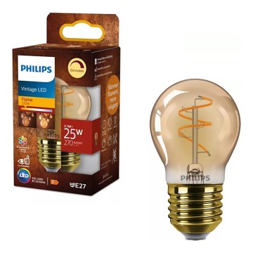Dimbare vintage LED-lamp Philips P45 E27/3,1W/230V 2200K CRI 90