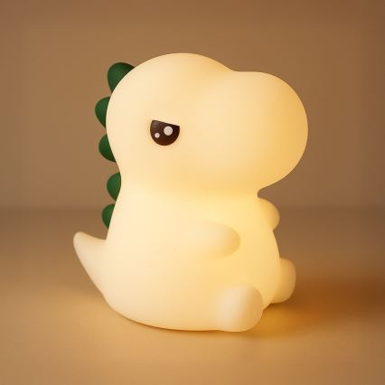 Veilleuse tactile rechargeable LED RGBW dimmable pour enfants DINO LED/1W/5V 1200 mAh