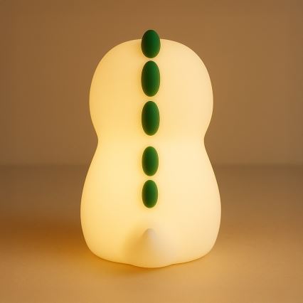 Veilleuse tactile rechargeable LED RGBW dimmable pour enfants DINO LED/1W/5V 1200 mAh