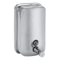 Distributeur de savon 10x15 cm en acier inoxydable/argenté
