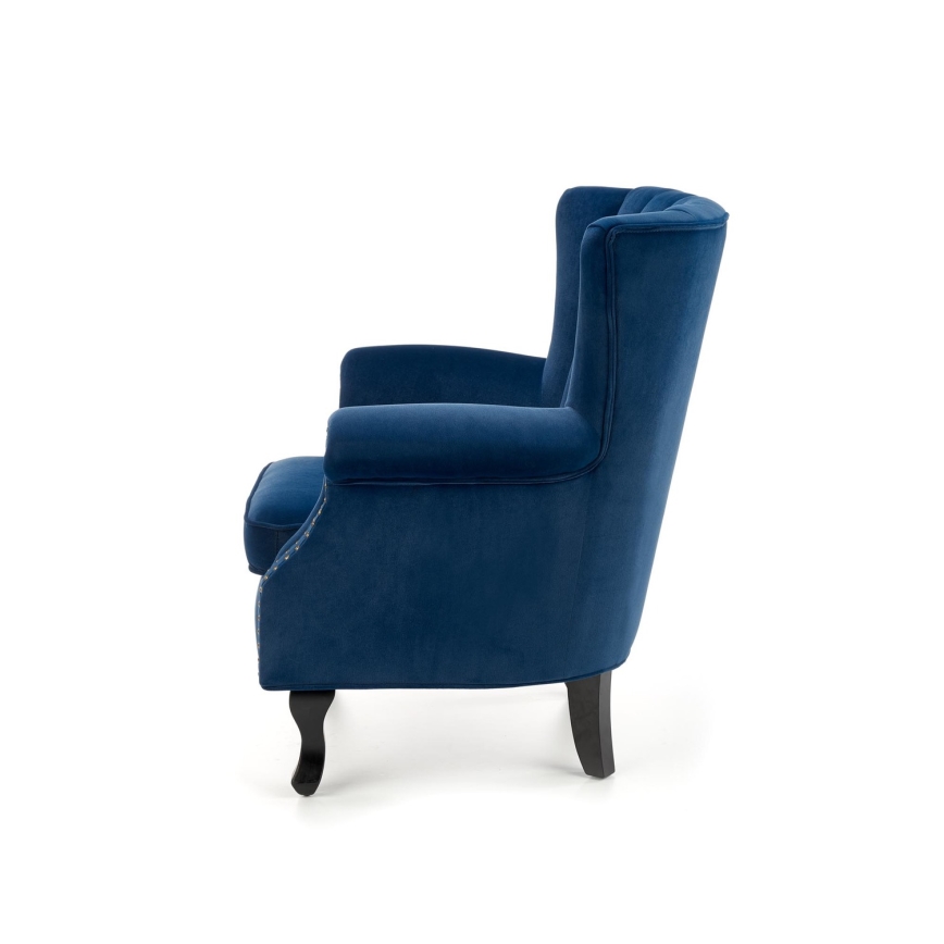 Donkerblauwe fauteuil CLARUS