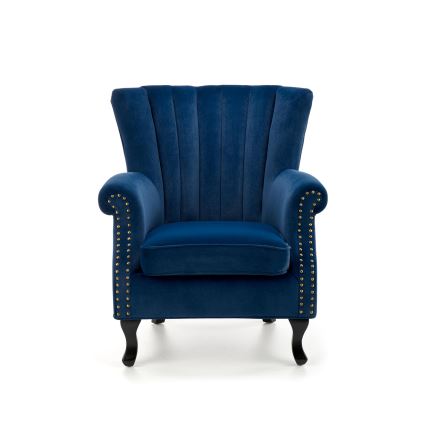 Donkerblauwe fauteuil CLARUS
