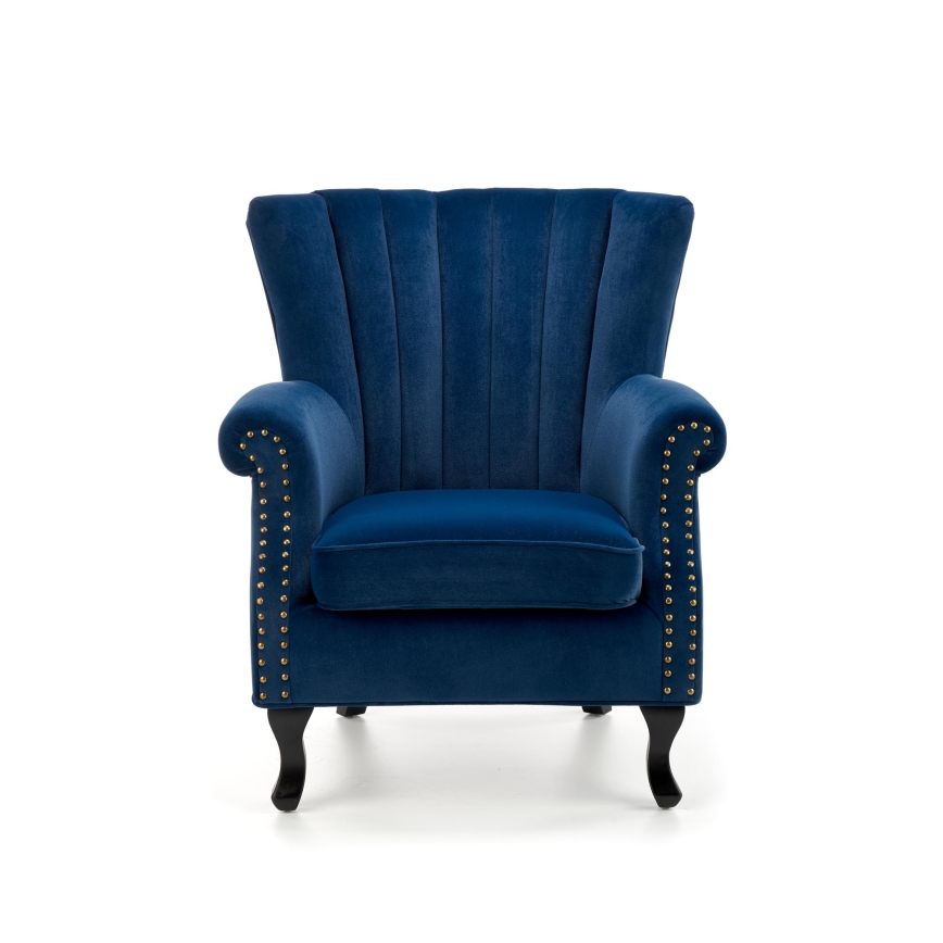 Donkerblauwe fauteuil CLARUS
