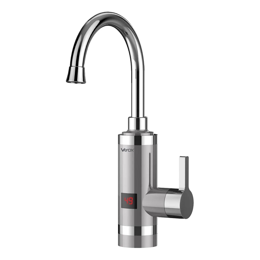 Doorstroomwaterverwarmer met LED scherm 3000W/230V IPX4 roestvrij