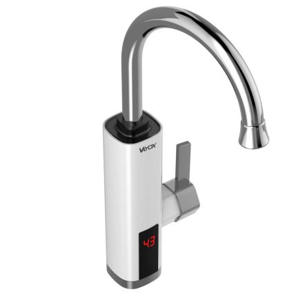 Doorstroomwaterverwarmer met LED scherm 3000W/230V IPX4 wit